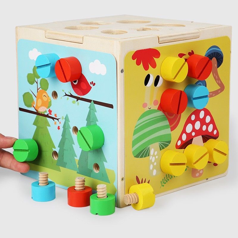 wooden toolbox, animal themed toy, building set, kids construction toy, fine motor skills, creative play, educational toy, birthday gift, Children's Day gift, Australian toy - Multi - Size 1