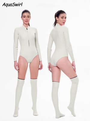 2MM jellyfish suit diving wet clothes jellyfish suit snorkeling swimsuit super elastic skin-friendly 2-piece jumpsuit+stockings