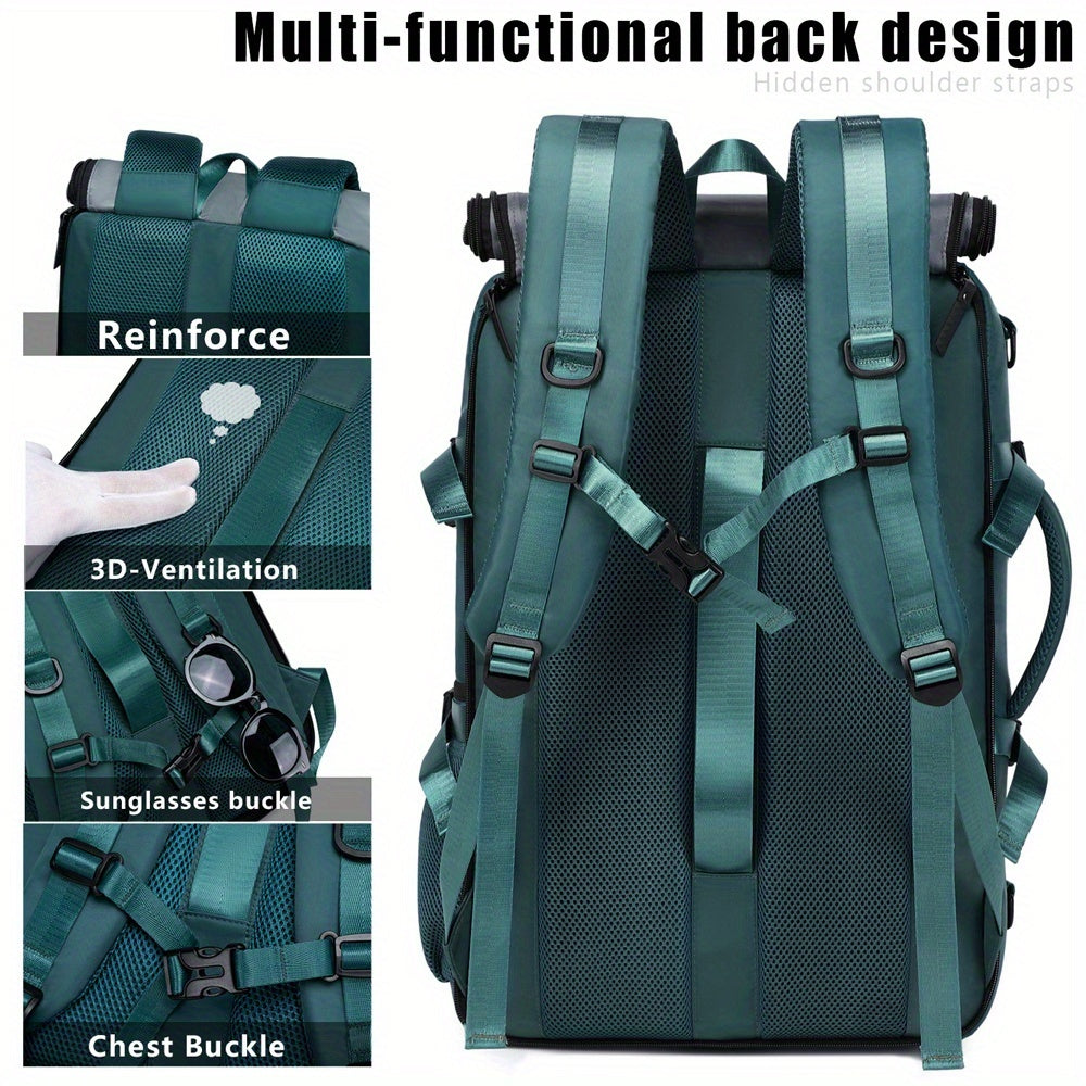 18.1-inch Easy-Travel Bag (46×30×16 cm): Four carrying modes in one bag, with independent shoe compartment and freely switchable hidden shoulder straps.(BLACK)