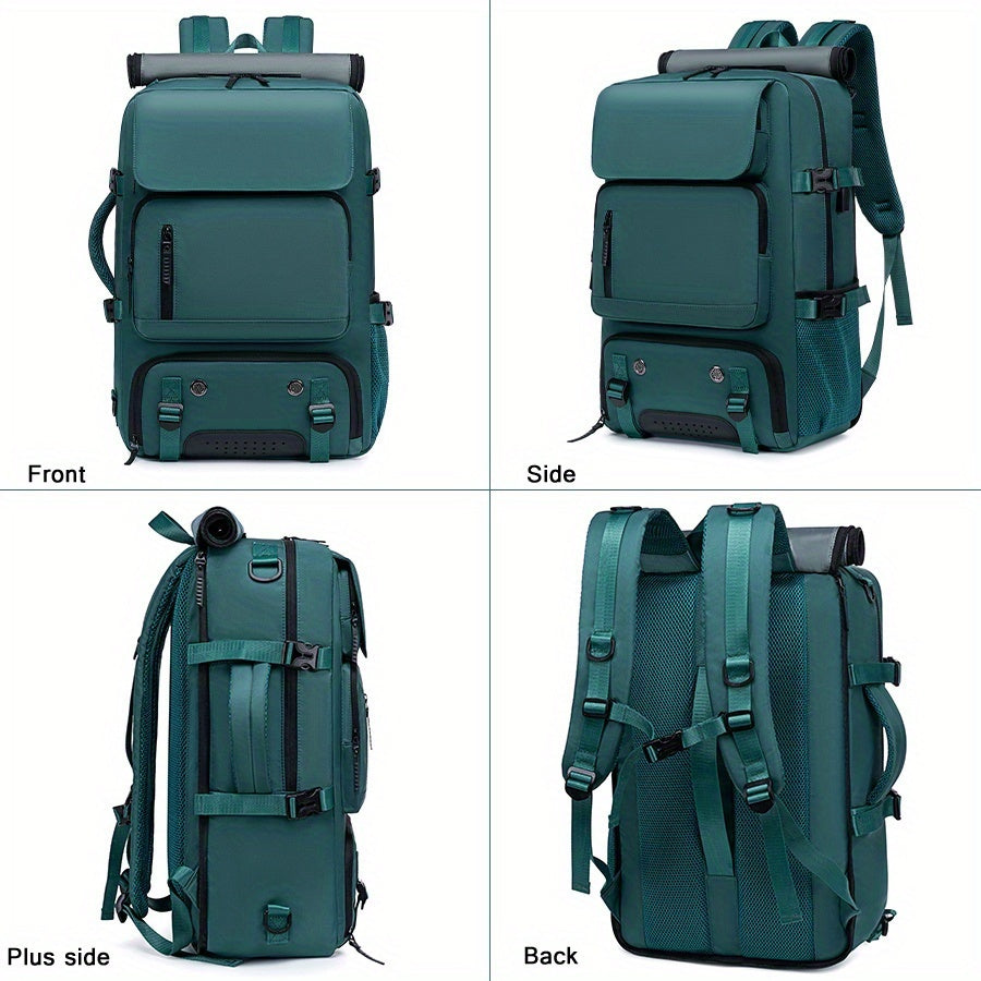 18.1-inch Easy-Travel Bag (46×30×16 cm): Four carrying modes in one bag, with independent shoe compartment and freely switchable hidden shoulder straps.(peacock blue)