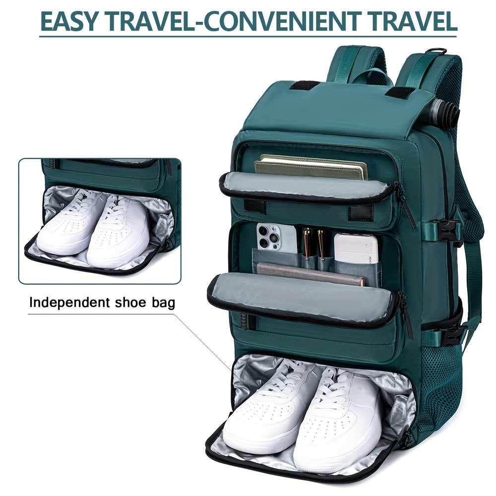 18.1-inch Easy-Travel Bag (46×30×16 cm): Four carrying modes in one bag, with independent shoe compartment and freely switchable hidden shoulder straps.(light purple)
