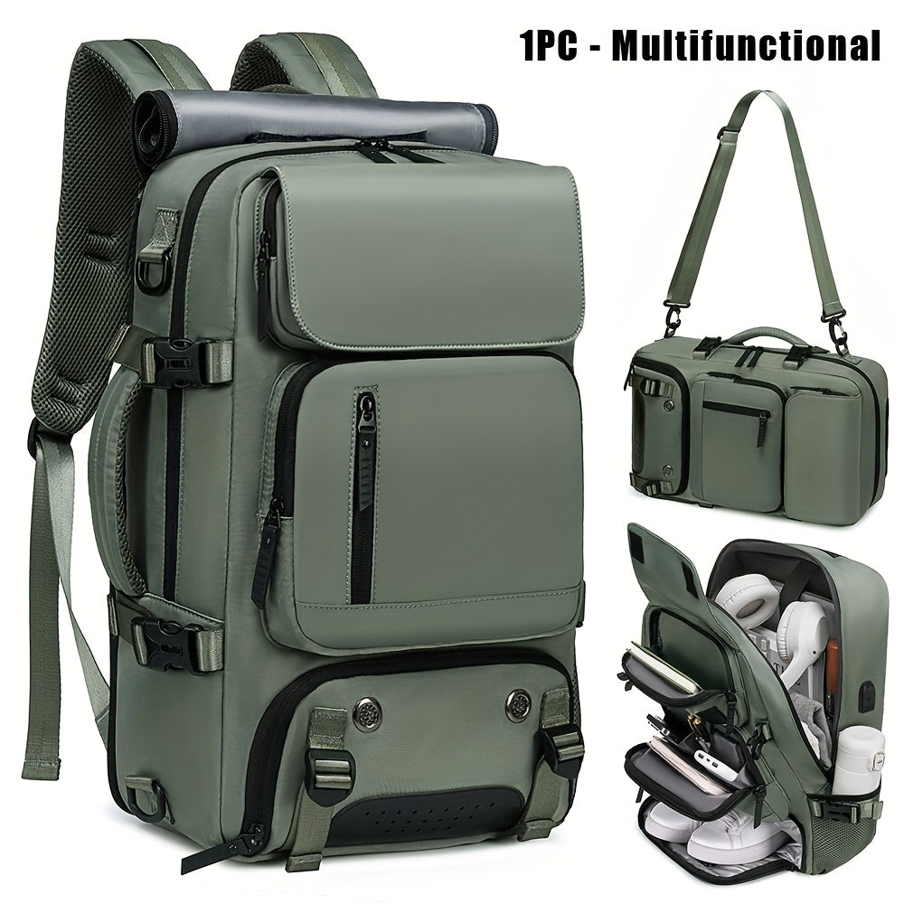 18.1-inch Easy-Travel Bag (46×30×16 cm): Four carrying modes in one bag, with independent shoe compartment and freely switchable hidden shoulder straps.(light purple)