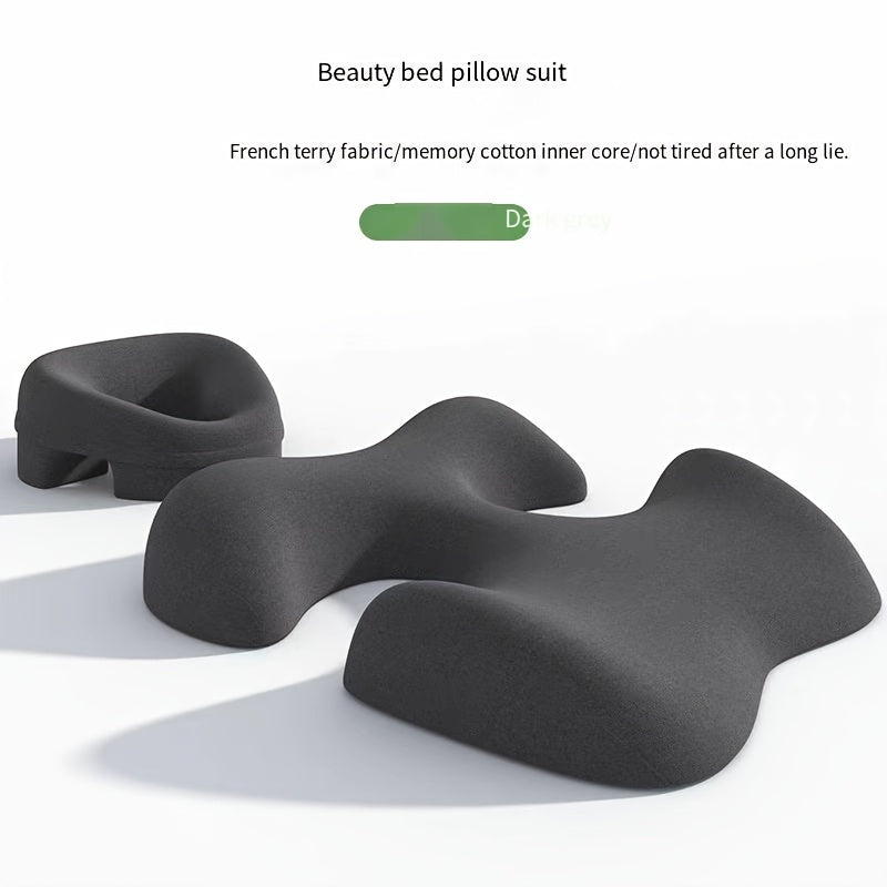 Comfort Zoning, No Fatigue—Ergonomic Beauty Bed Pillow Set(dark gray)
