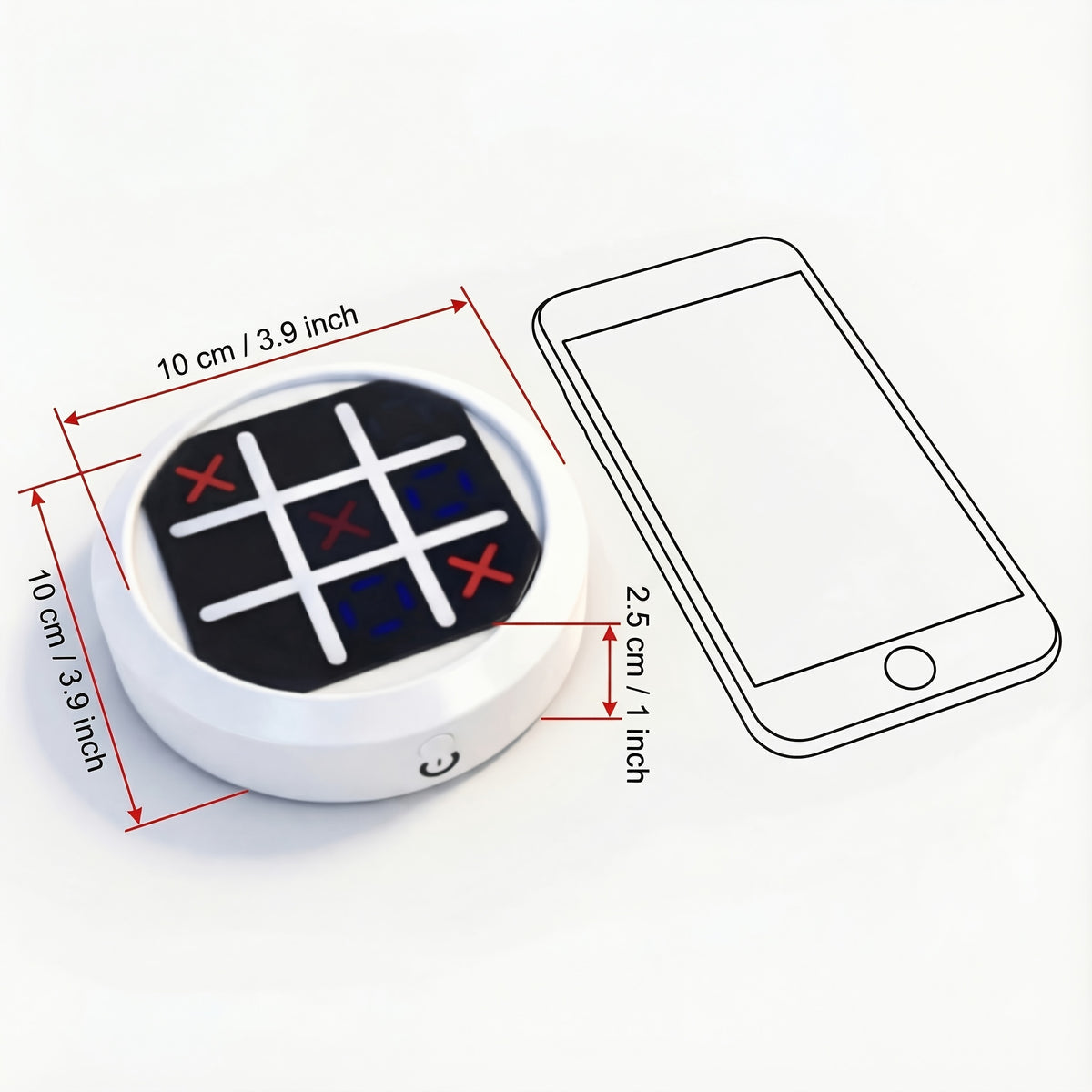 4-in-1 Electronic Tic Tac Toe Game: AI Battle, Two-Player Mode, Memory & Speed Challenge | Handheld Portable Game Console, Suitable for Both Kids and Adults (Batteries Not Included)(green)