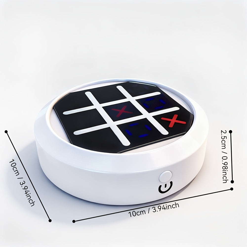 4-in-1 Electronic Tic Tac Toe Game: AI Battle, Two-Player Mode, Memory & Speed Challenge | Handheld Portable Game Console, Suitable for Both Kids and Adults (Batteries Not Included)(green)