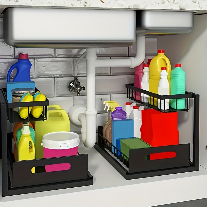 Not Designed for Design, But Designed for Life: Heavy-Duty Metal Frame Holds 50 lbs, Honeycomb Grid Prevents Water Accumulation, Non-Slip Upgraded Suction Cups for Stable Multi-Scenario Storage(Black)