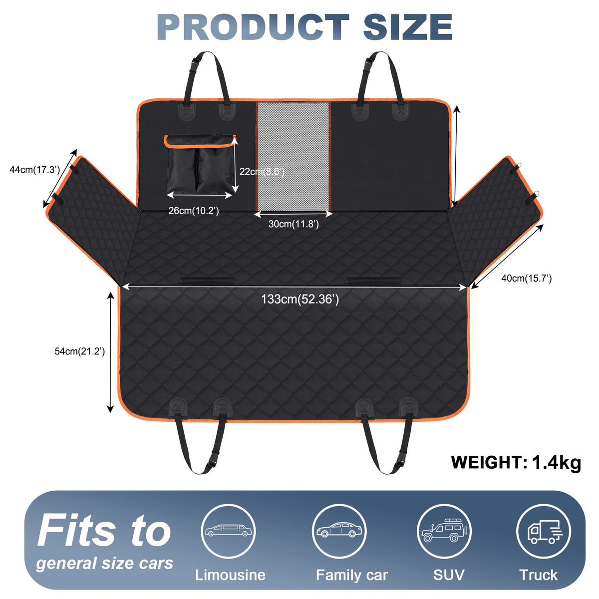 Dog Car Seat Cover for Australia – Durable, Easy Install with Side Flaps & Pockets