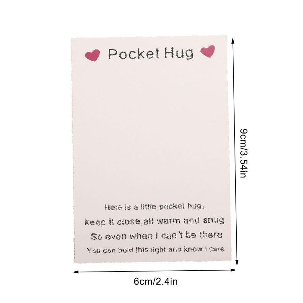 100pcs Pocket Hug Cards, 2.36 X 3.54 Inch Pocket Hug Backing Cards, Heart Pocket Hug Gift Card Blank, Pocket Hug Greeting Card Keepsake Gifts, DIY Thinking of You Love Gift for Family Friends