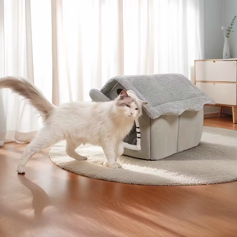 Comfortable pet house for cats and dogs - detachable, washable, four-level universal bed