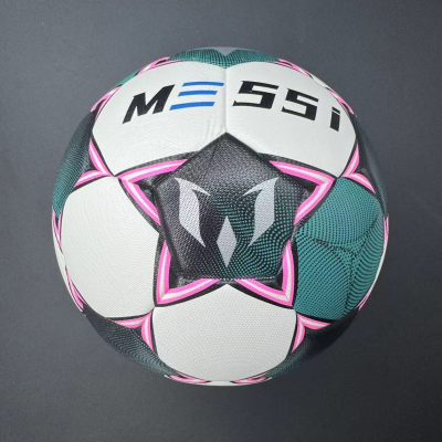 Commemorative high-quality No. 5 football - made of PU material, explosion-proof, waterproof, wear-resistant, soft and does not hurt feet. Three-piece set of net bag, air needle and air pump, suitable for competitions, training, indoor/outdoor entertainme