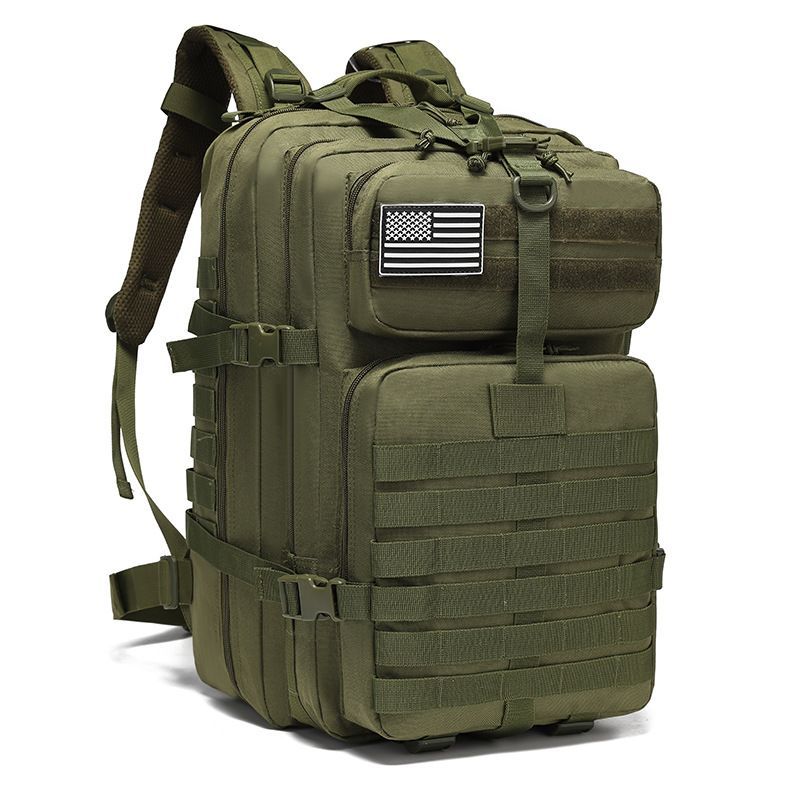Tactical Backpack Travel Backpack Outdoor Backpack Durable Backpack Organized - Brown - Size Routine 45L
