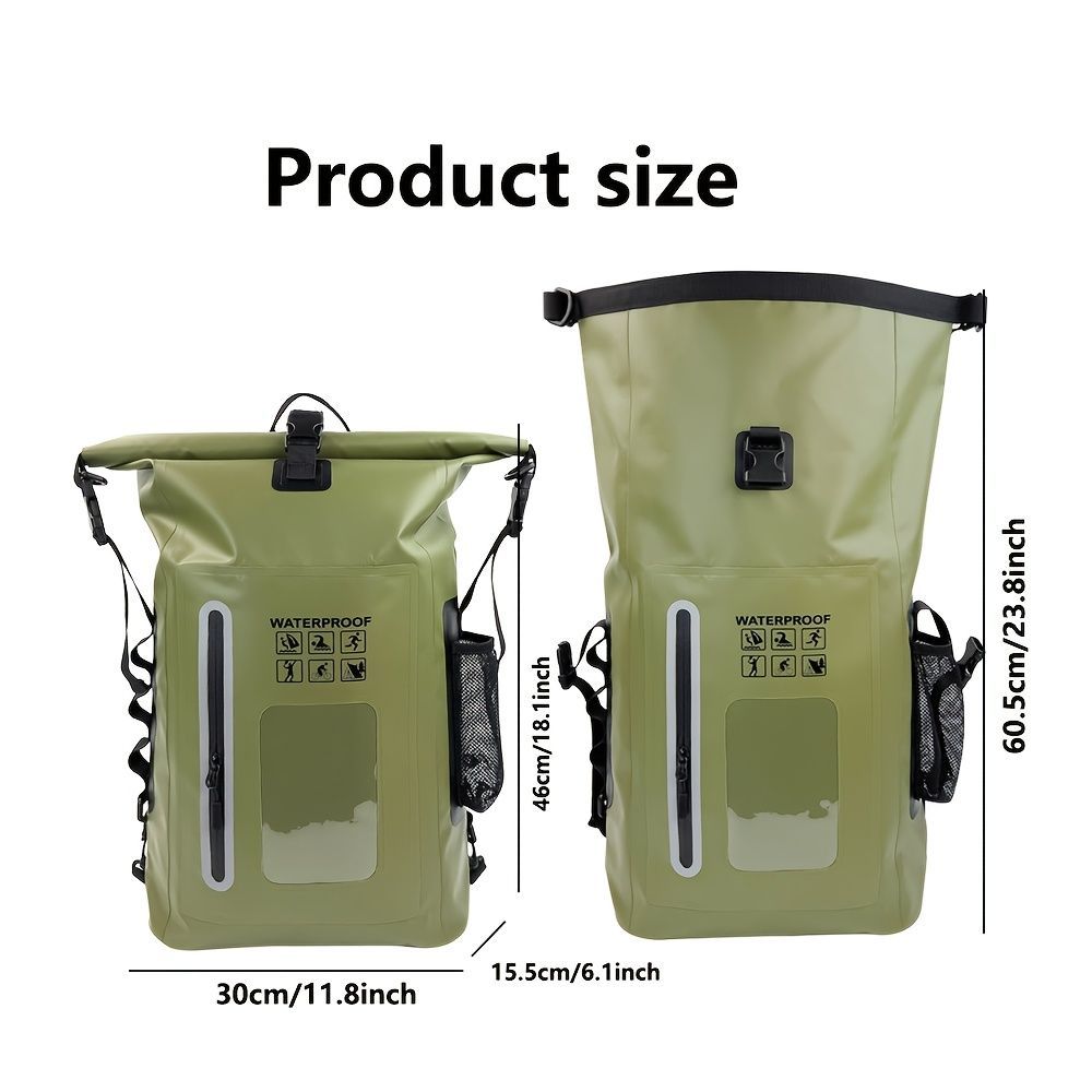 waterproof backpack, dry-wet separation, outdoor sports backpack, fishing backpack, camping backpack, canyoning backpack, swimming backpack, rafting backpack, waterproof gear, Australia outdoor backpack, hiking backpack water resistant - Gray - Size 25L