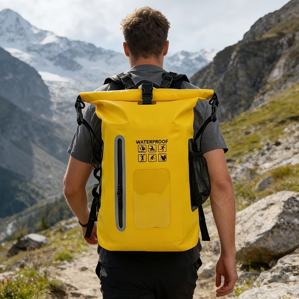 waterproof backpack, dry-wet separation, outdoor sports backpack, fishing backpack, camping backpack, canyoning backpack, swimming backpack, rafting backpack, waterproof gear, Australia outdoor backpack, hiking backpack water resistant - Navy - Size 25L