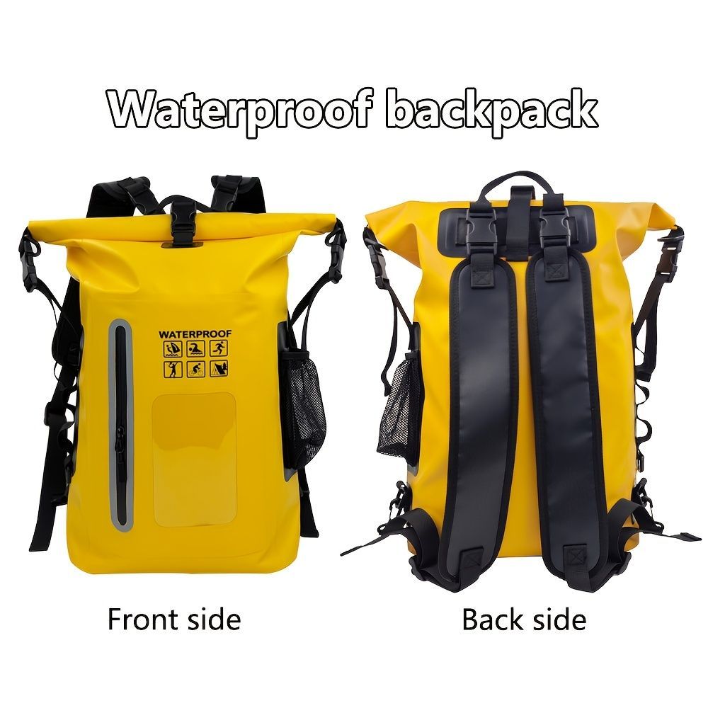 waterproof backpack, dry-wet separation, outdoor sports backpack, fishing backpack, camping backpack, canyoning backpack, swimming backpack, rafting backpack, waterproof gear, Australia outdoor backpack, hiking backpack water resistant - Yellow - Size 25L