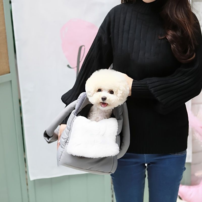 Gray Purple grey pet carrier bag, cat carrier, dog carrier, small pet travel bag, pet transportation, durable pet bag, comfortable pet carrier, airline approved pet carrier, Australian pet carrier