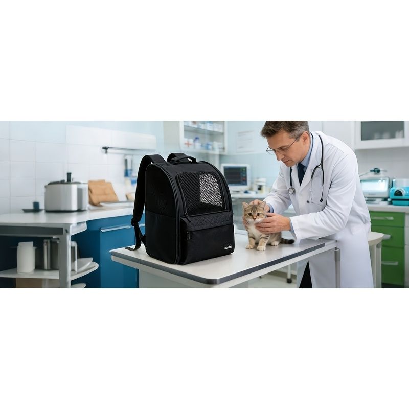Black Blue dog carrier, skylight dog carrier, pet transport, small dog carrier, dog travel accessory, high-quality dog carrier, Australian pet carrier, small pet carrier