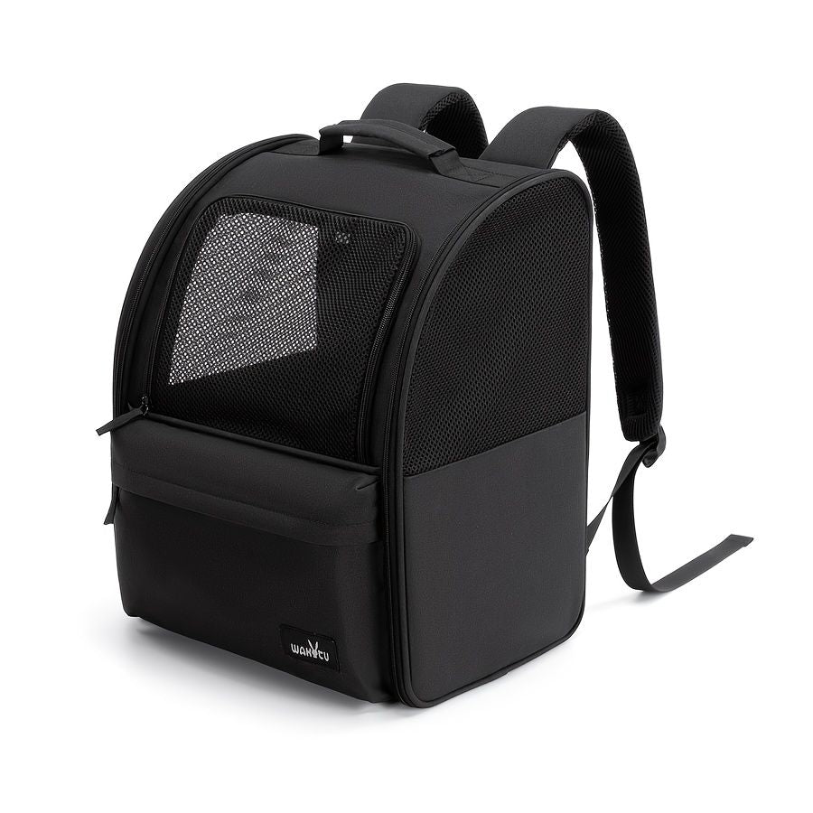Black Blue dog carrier, skylight dog carrier, pet transport, small dog carrier, dog travel accessory, high-quality dog carrier, Australian pet carrier, small pet carrier