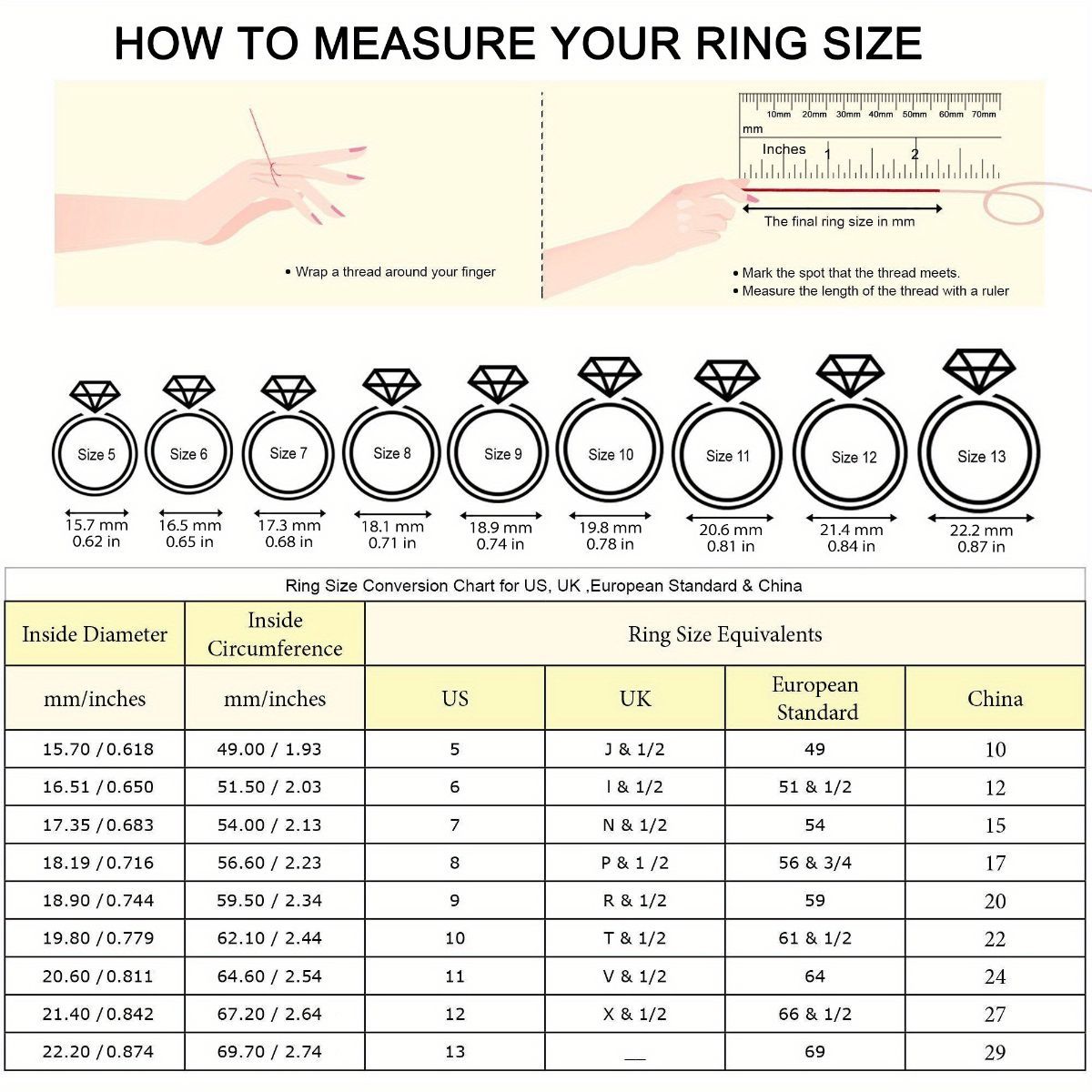 Men'S Gold Ring Diamond Stud Ring For Men Men'S Jewelry Australia Gold Plated - Gold - Size US-SIZE-8