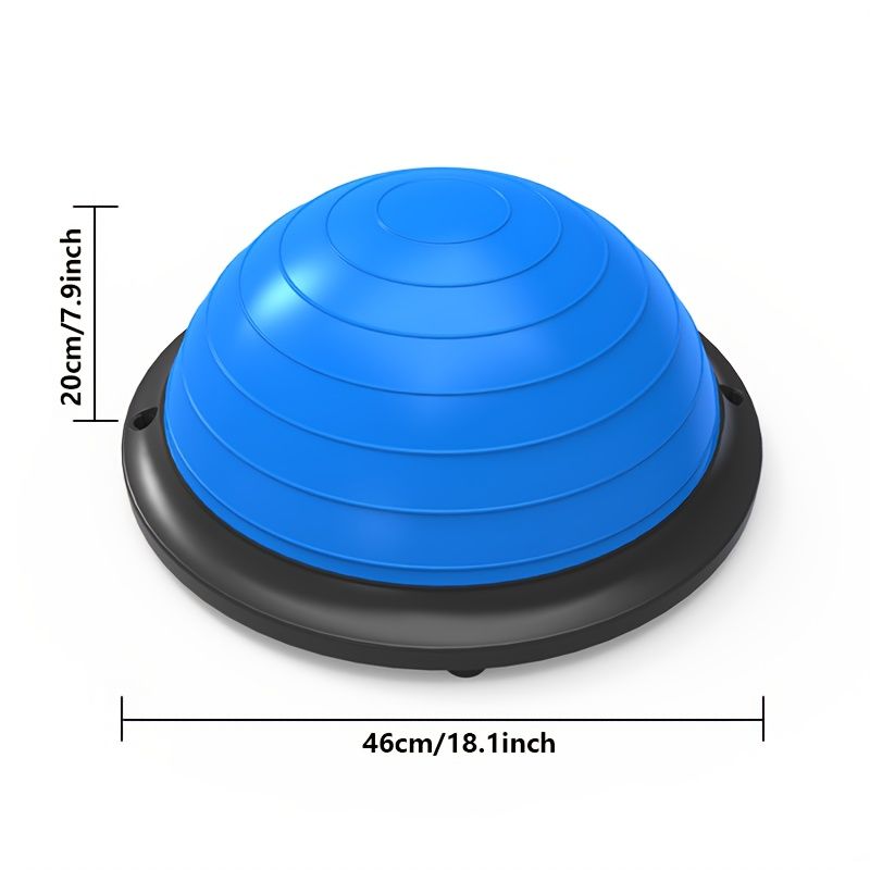 Hemisphere Trainer – Portable Inflatable Balance Trainer, specifically designed for core training, yoga, rehabilitation, and Pilates, equipped with a stable base. Suitable for home gyms, fitness centers, and physical conditioning.(BLUE)