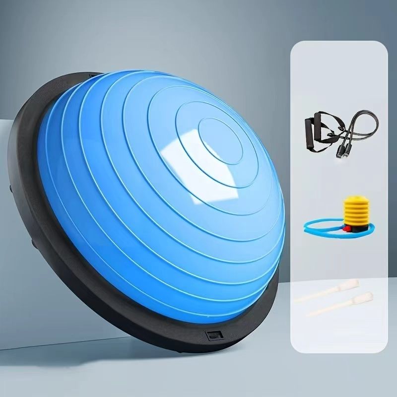 Hemisphere Trainer – Portable Inflatable Balance Trainer, specifically designed for core training, yoga, rehabilitation, and Pilates, equipped with a stable base. Suitable for home gyms, fitness centers, and physical conditioning.(GREY)
