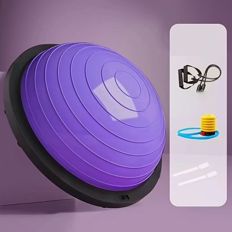 Hemisphere Trainer – Portable Inflatable Balance Trainer, specifically designed for core training, yoga, rehabilitation, and Pilates, equipped with a stable base. Suitable for home gyms, fitness centers, and physical conditioning.(GREY)