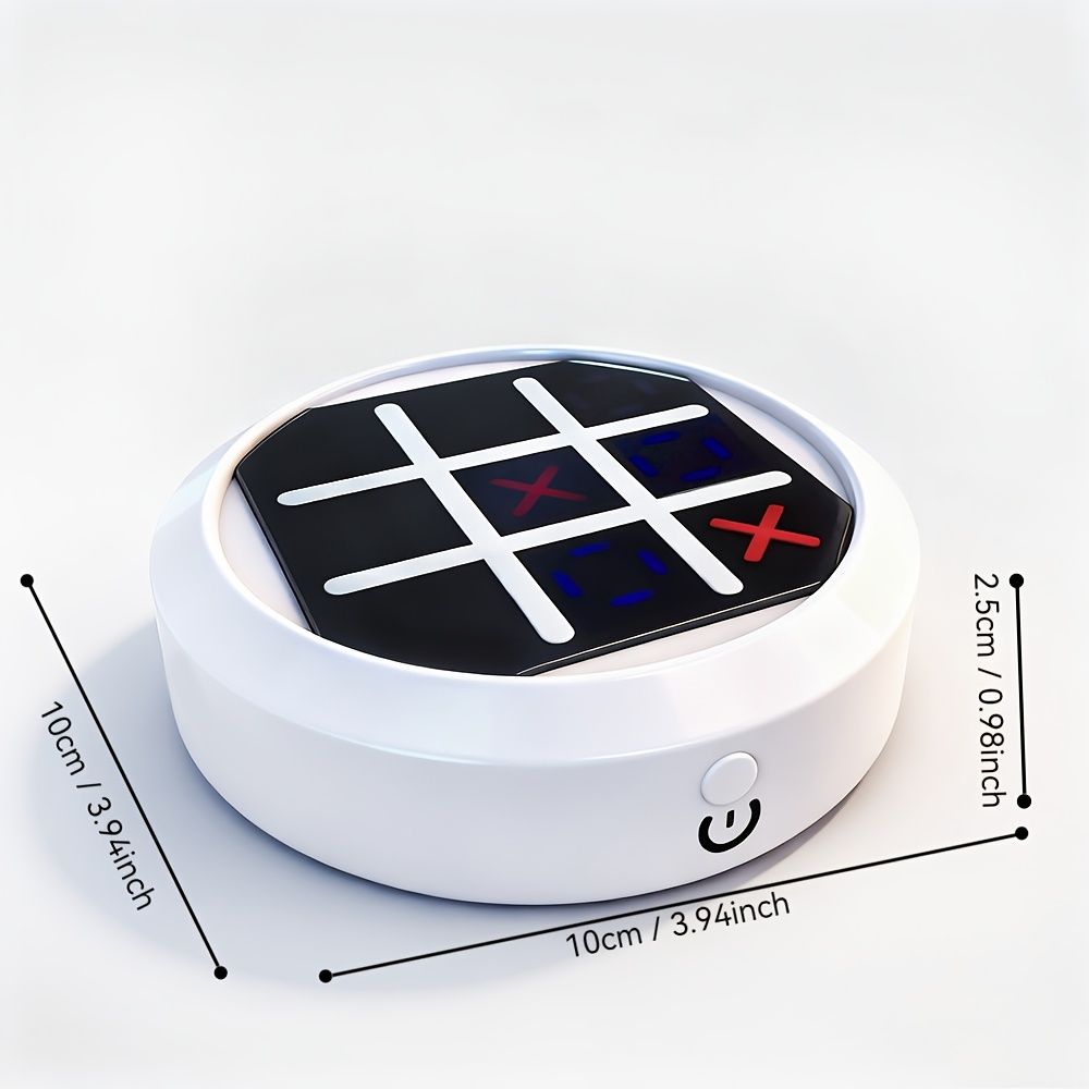 4-in-1 Electronic Tic Tac Toe Game: AI Battle, Two-Player Mode, Memory & Speed Challenge | Handheld Portable Game Console, Suitable for Both Kids and Adults (Batteries Not Included)(green)