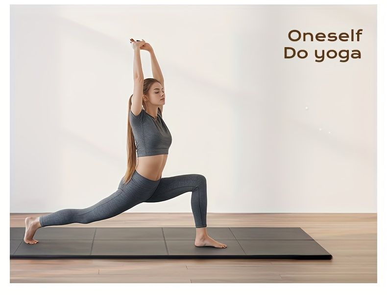 Thickened Foldable Fitness Mat|Anti-Slip Home Exercise Mat for Treadmill and Yoga, Multi-Functional Silent Floor Protector