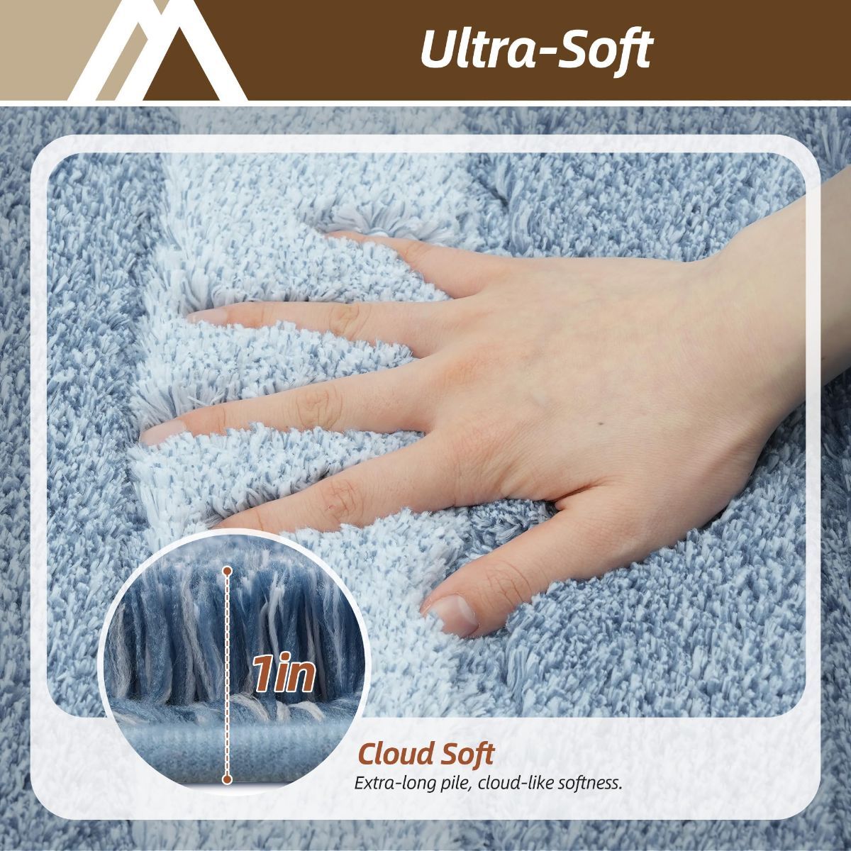 Bathroom Rugs,Ultra Soft Absorbent Bath Mat,Beige | Non-Slip TPR Backing Stays in Place, Machine Washable Bath Rugs Shaggy Rug for Bathroom Floor - Blue - Size 60cm*90cm