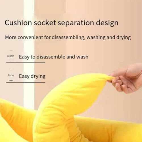 Banana Bed, Banana Shaped Pet Bed for Cats & Small Dogs - Cozy Cave Design with Machine Washable Cover, Non-Slip Bottom & Soft Faux Fur Lining, Multiple Sizes (S-XL) for Year-Round Comfort - Pink - Size X-Large