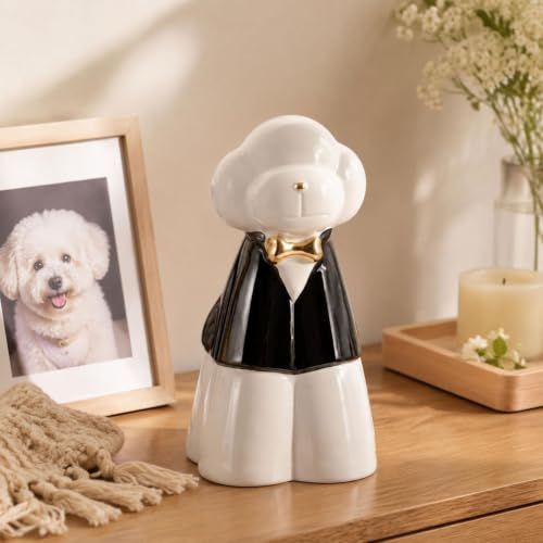 Glazed Ceramic Memorial Urn for Pets, A Sealed Display Holder with Home Shelf Placement and Quiet Remembrance Accent - Pink - Size 20.5*12.5cm