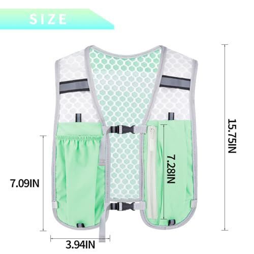 Running Hydration Vest Backpack Pack Marathoner Running Race Hydration for Trail Race, Hiking, Cycling, Climbing, Jogging - Black - Size 15.7in