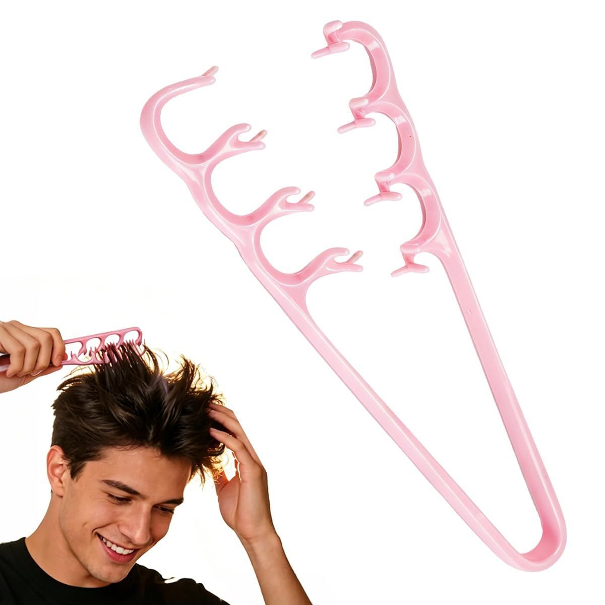 Texture Comb Wide-Tooth Hair Styling Comb for Root Lift, Smooth Upgraded Wide-Tooth Design Creates Root Lift and Fluffy Volume for Short Hair,Bangs,and Daily Styling - Black - Size 23cm
