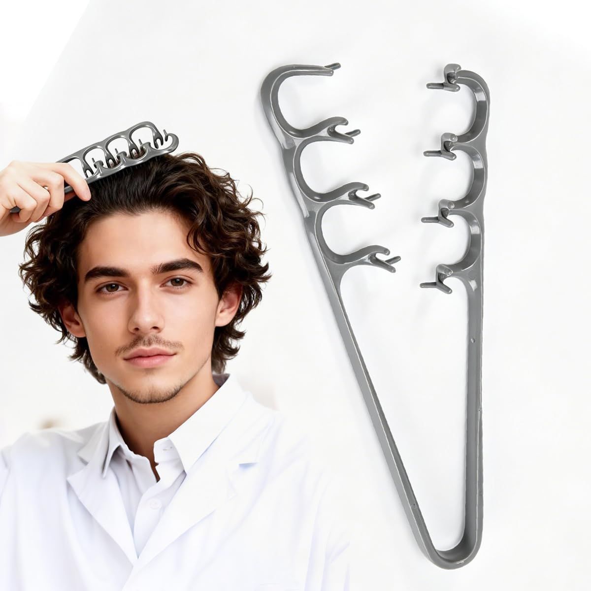 Texture Comb Wide-Tooth Hair Styling Comb for Root Lift, Smooth Upgraded Wide-Tooth Design Creates Root Lift and Fluffy Volume for Short Hair,Bangs,and Daily Styling - Black - Size 23cm