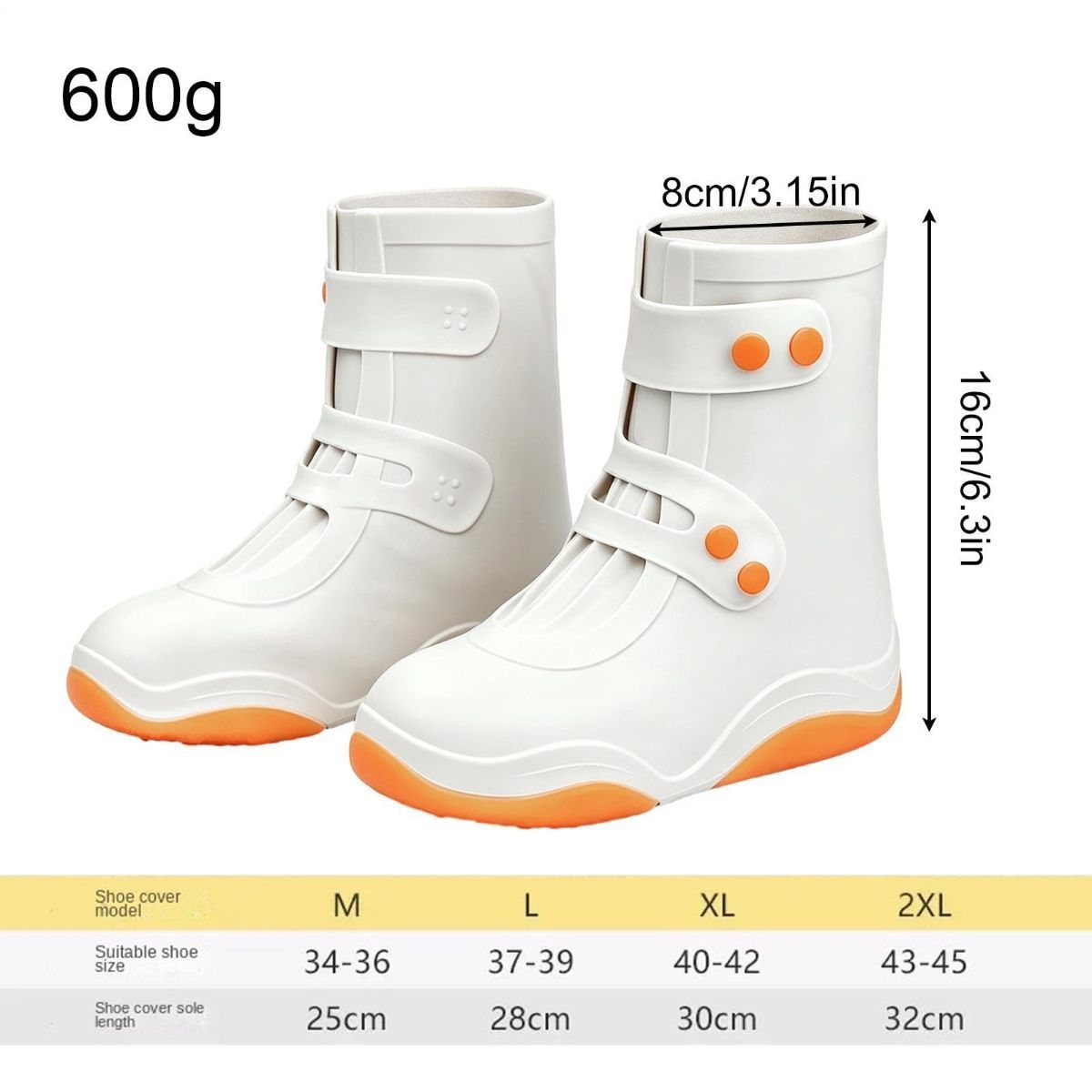 Sturdy Rain Shoe, Covers Thickened Silicone, High-top Waterproof Lawn Sturdy Men Women, Commuters Overshoes Portable, for School Office, Campus Cycling Travel, Commuting Camping Gym - Blue - Size M