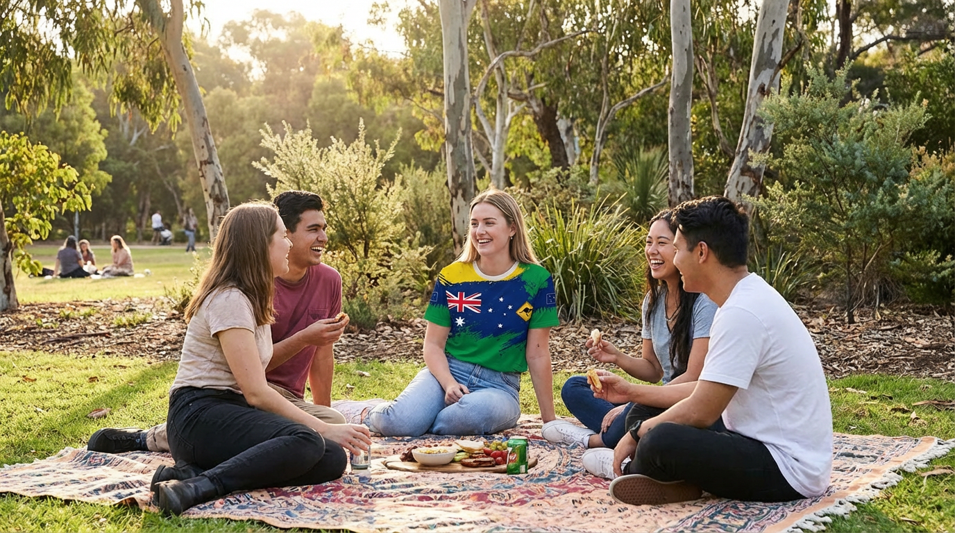 Australian Flag & Kangaroo Print Unisex O-Neck Short Sleeve T-Shirt Summer Breathable Cotton-Blend Streetwear Top(XL)