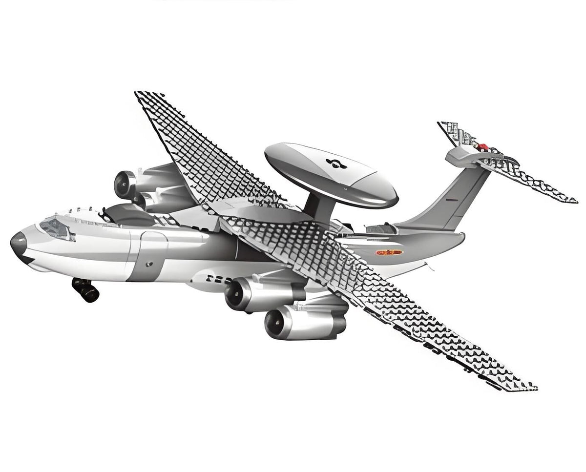 Christmas gift KJ2000 Airborne Early Warning Aircraft Building Blocks Set, 199 Pieces Military Model Kit for Kids Aged 6+ & Enthusiasts(KJ2000 early warning aircraft)