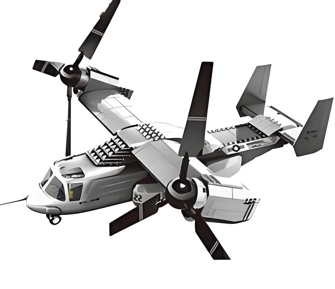 Christmas gift US Osprey Tiltrotor Aircraft Building Blocks Set, 460 Pieces Military Transport Model Kit for Kids Aged 6+ & Enthusiasts(Osprey tiltrotor aircraft)