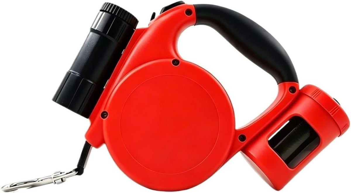Versatile Retractable Dog Leash for Small & Medium Dogs, Ideal for Daily Walks & Outdoor Adventures, 16.4FT (Red)