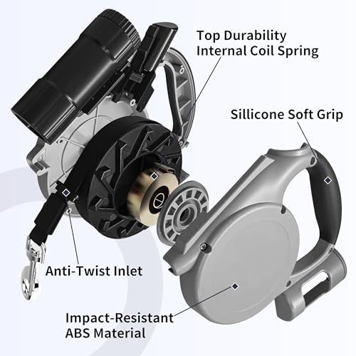 Versatile Retractable Dog Leash for Small & Medium Dogs, Ideal for Daily Walks & Outdoor Adventures, 16.4FT (black)