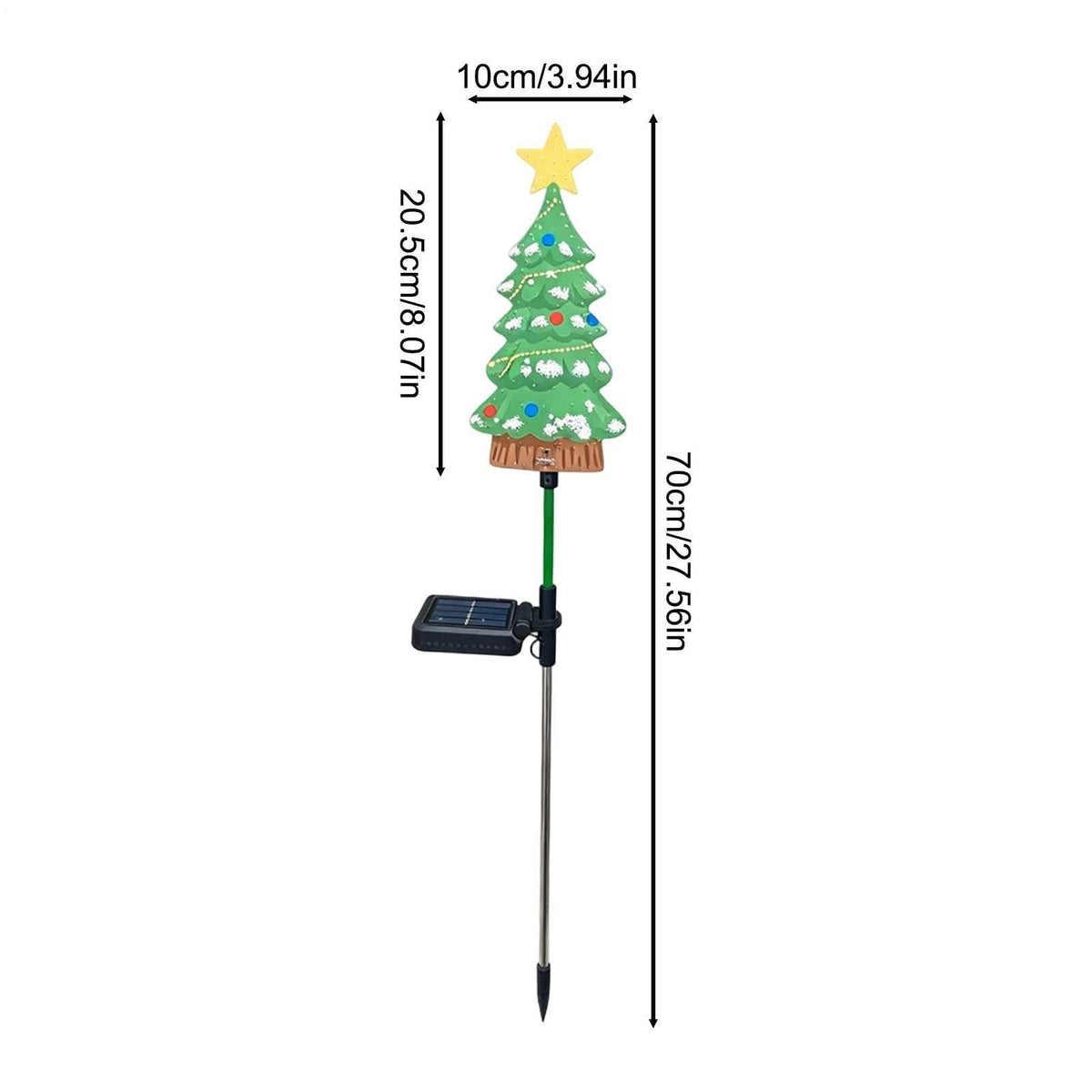 2Pack Outdoor Christmas Tree, Solar-Powered Waterproof LED Stake Sign for Garden, Solar Christmas Tree Lights, Outdoor Holiday Decor for Lawn, Porch & Driveway(Green)