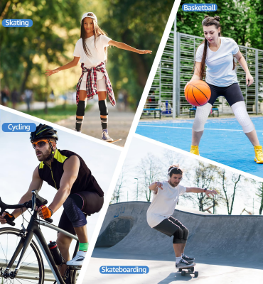 Honeycomb Knee Pads for Kids, Teens & Adults – Protective Compression Knee Guards for Basketball, Football, Cycling & Running(White,XL)