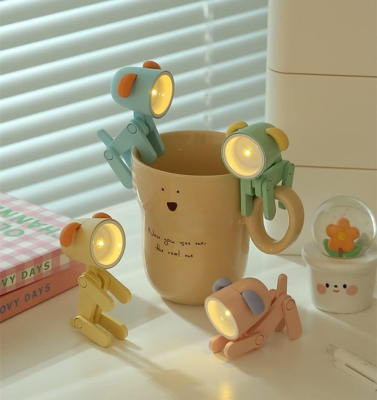 Bendable Animal Night Light 3-Pack – Mini LED Desk Lamp with Warm White Glow | Choose Your Color | Posable Joints for Kids, Students, Bedside & Gifts(brown)| Please choose 3 items to complete your purchase
