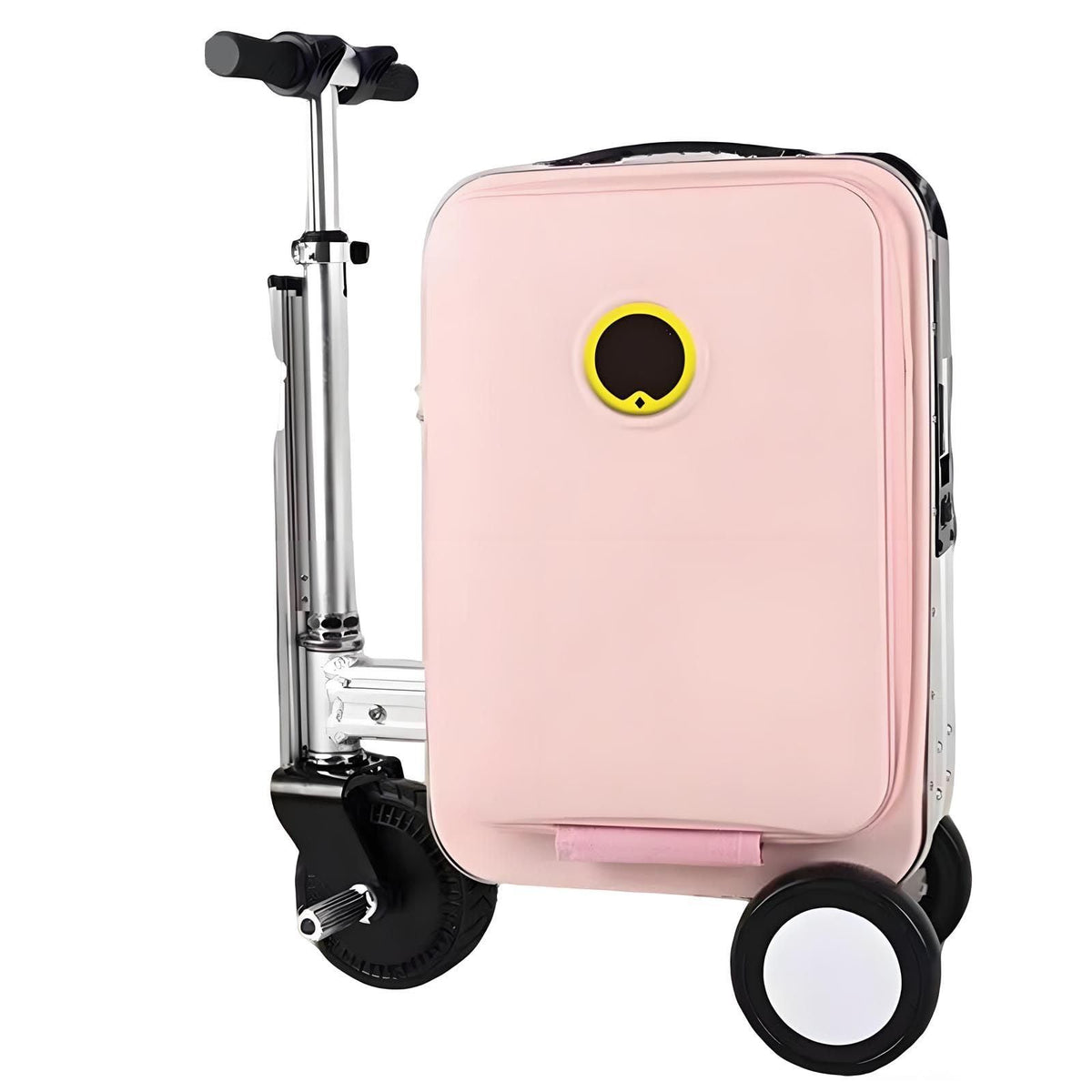 Electric Rideable Suitcase 20",250W Motorized Scooter Luggage for Adults, USB Charging expandable Carry on Luggage with Wheels, Load-Bearing Capacity 110kg-Speed: 12km/h(Silver)