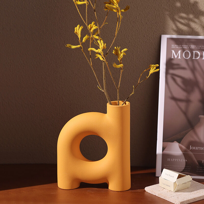 Tubular Letter Vase Set(3-Piece ) – Modern Ceramic Decor for Living Room, Dining Table & TV Stand | Other Luxury Styles in Store