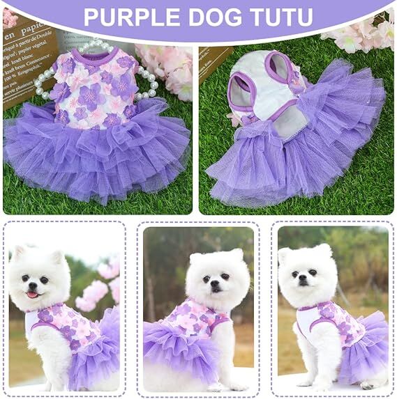 Pet products Fall Dog Dresses for Small Dogs Girl 3 Pack Summer Puppy Clothes Outfit Apparel Female Cute Cat Skirt