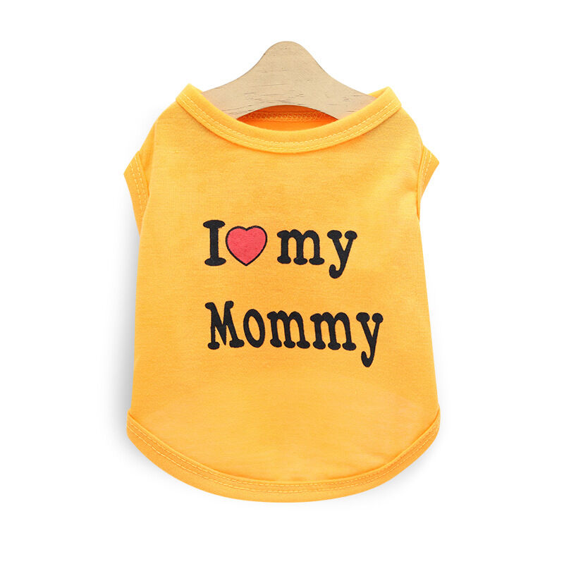 Pet products 4-Piece Pet Vest Set for Summer - Includes 4 Versatile Vests with I ❤️ my Mommy Message, Lightweight Breathable Fabric Perfect for Dogs and Cats in Warm Weather(XL)