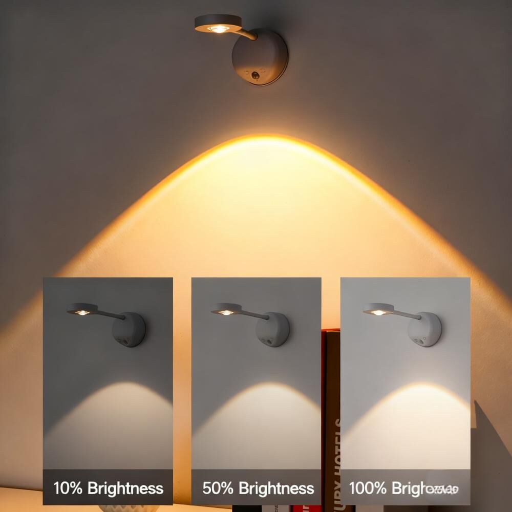 Wireless Smart LED Wall Light: Rechargeable, Motion-Sensor & Remote-Controlled, No-Drill Mount for Home Decor & Task Lighting