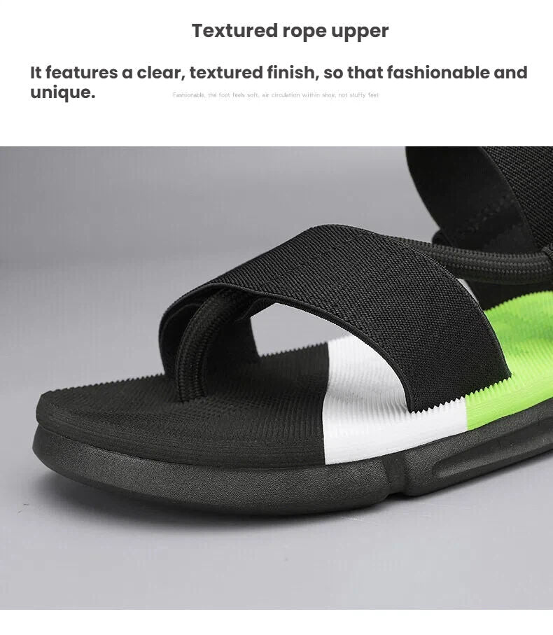 Men's 3-Color Convertible Sandals & Slippers, Outdoor Non-Slip EVA Thick-Sole Beach Shoes for Dual Wear(black-40)