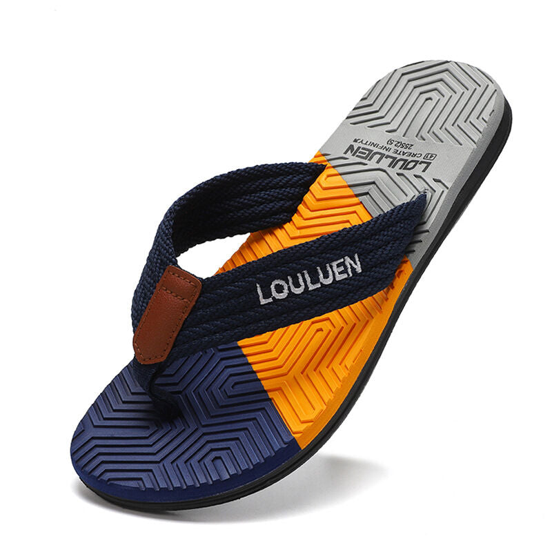 Men's Flip Flops with EVA-PVC Dual Sole, Blue for Comfort & Style for Summer Beach & Daily Wear(43)