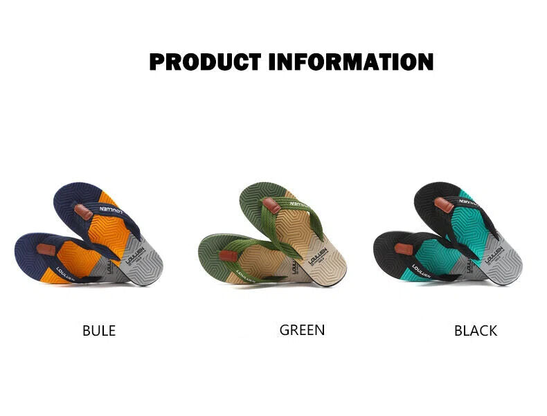 Men's Flip Flops with EVA-PVC Dual Sole, Green for Comfort & Style for Summer Beach & Daily Wear(44)